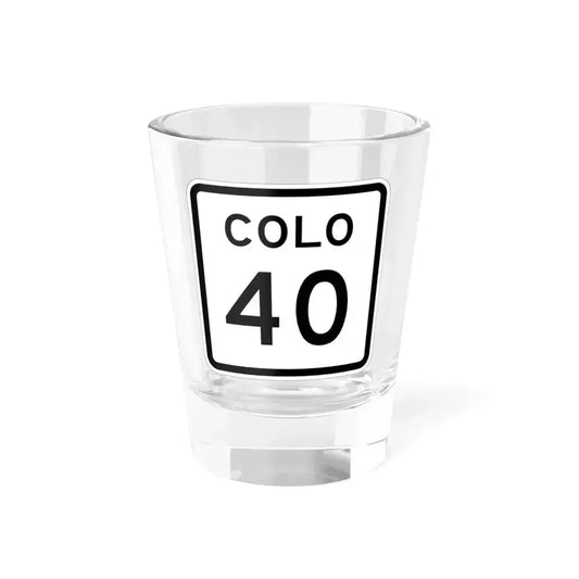Colorado 40 1952 (Colorado) (Road Sign) Shot Glass 1.5oz 1.5oz - Go Mug Yourself