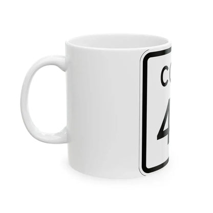 Colorado 40 1952 (Colorado) (Road Sign) White Coffee Mug - Go Mug Yourself