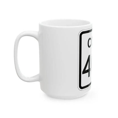 Colorado 400 1952 (Colorado) (Road Sign) White Coffee Mug - Go Mug Yourself