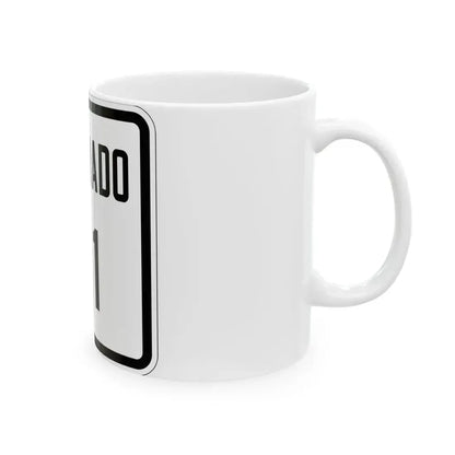 Colorado 41 1946 (Colorado) (Road Sign) White Coffee Mug - Go Mug Yourself