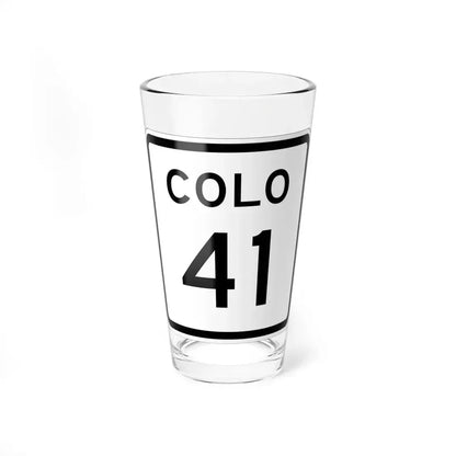 Colorado 41 1952 (Colorado) (Road Sign) Pint Glass 16oz 16oz - Go Mug Yourself