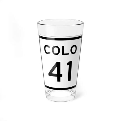 Colorado 41 1952 (Colorado) (Road Sign) Pint Glss 16oz 16oz - Go Mug Yourself