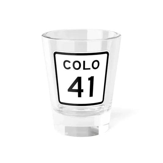 Colorado 41 1952 (Colorado) (Road Sign) Shot Glass 1.5oz 1.5oz - Go Mug Yourself