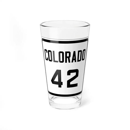 Colorado 42 1926 (Colorado) (Road Sign) Pint Glass 16oz 16oz - Go Mug Yourself