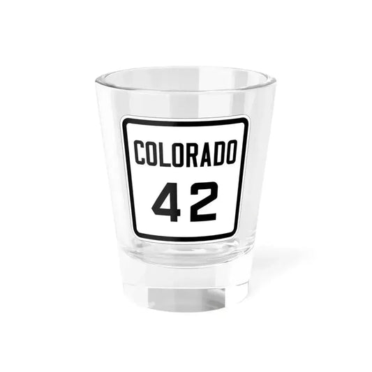 Colorado 42 1926 (Colorado) (Road Sign) Shot Glass 1.5oz 1.5oz - Go Mug Yourself