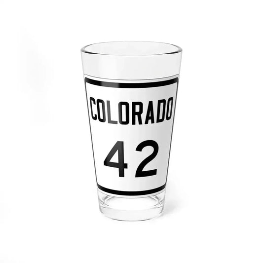 Colorado 42 1946 (Colorado) (Road Sign) Pint Glss 16oz 16oz - Go Mug Yourself