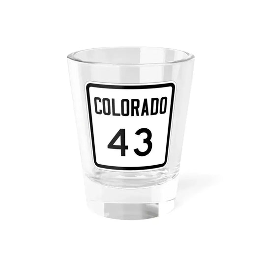 Colorado 43 1946 (Colorado) (Road Sign) Shot Glass 1.5oz 1.5oz - Go Mug Yourself