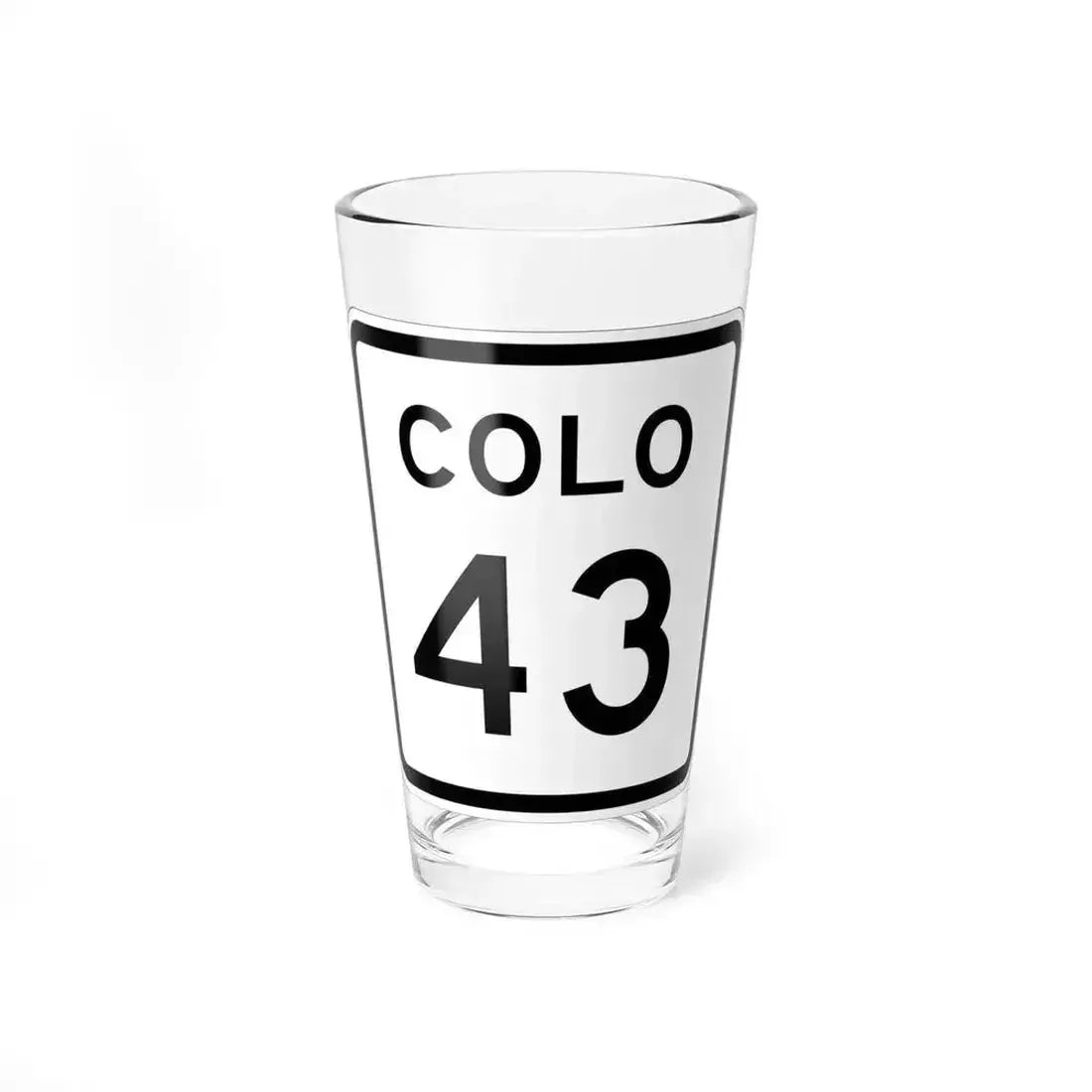 Colorado 43 1952 (Colorado) (Road Sign) Pint Glass 16oz 16oz - Go Mug Yourself
