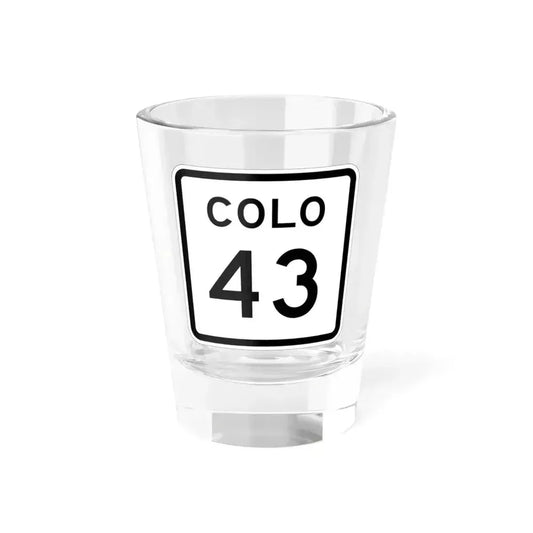 Colorado 43 1952 (Colorado) (Road Sign) Shot Glass 1.5oz 1.5oz - Go Mug Yourself