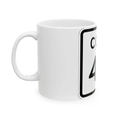 Colorado 43 1952 (Colorado) (Road Sign) White Coffee Mug - Go Mug Yourself
