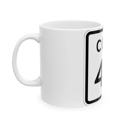 Colorado 44 1952 (Colorado) (Road Sign) White Coffee Mug - Go Mug Yourself