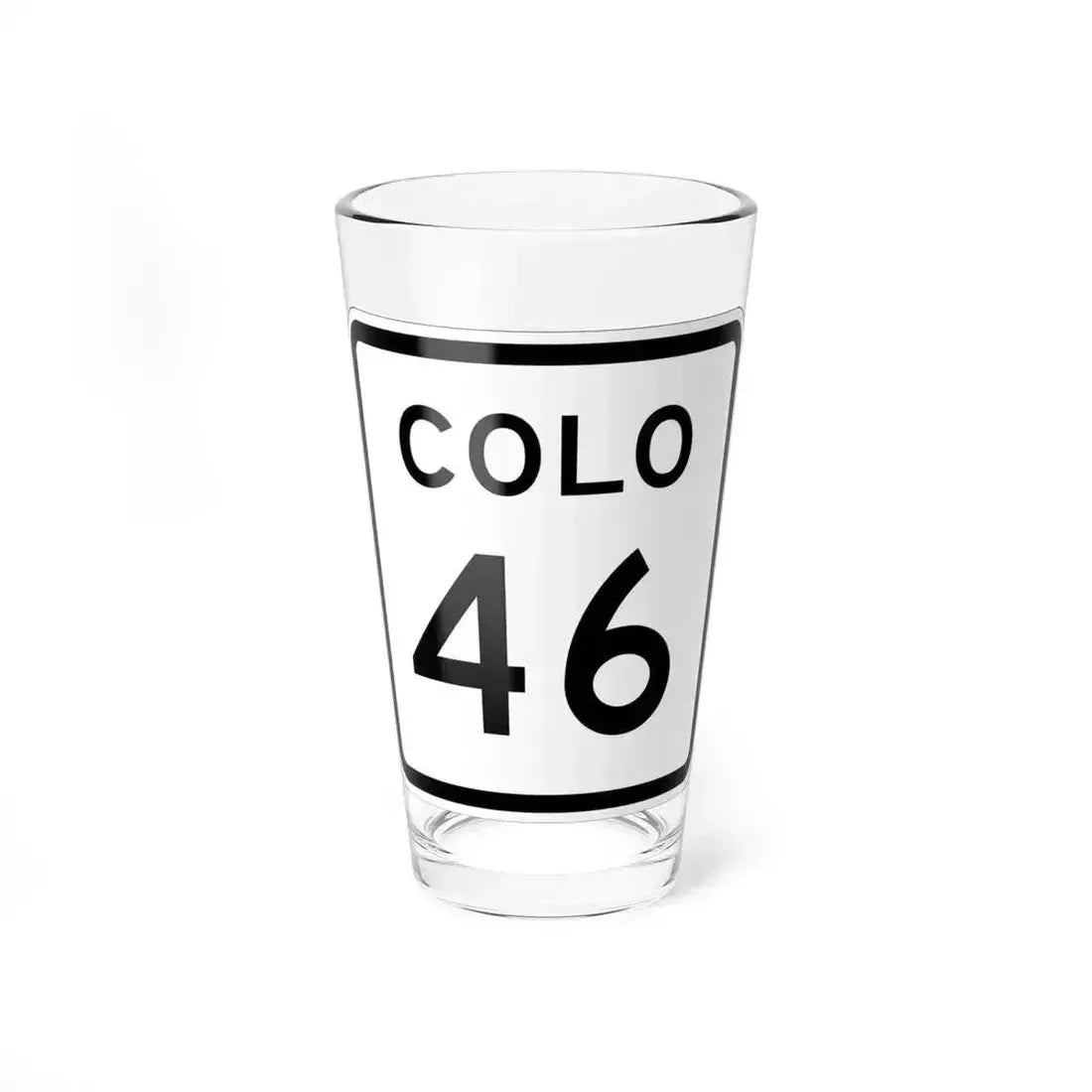 Colorado 46 1952 (Colorado) (Road Sign) Pint Glass 16oz 16oz - Go Mug Yourself
