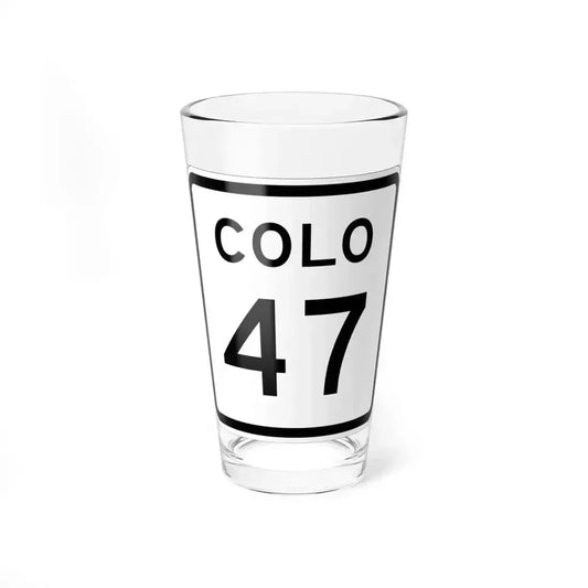 Colorado 47 1952 (Colorado) (Road Sign) Pint Glass 16oz 16oz - Go Mug Yourself