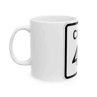 Colorado 47 1952 (Colorado) (Road Sign) White Coffee Mug - Go Mug Yourself