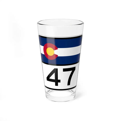 Colorado 47 (Colorado) (Road Sign) Pint Glss 16oz 16oz - Go Mug Yourself
