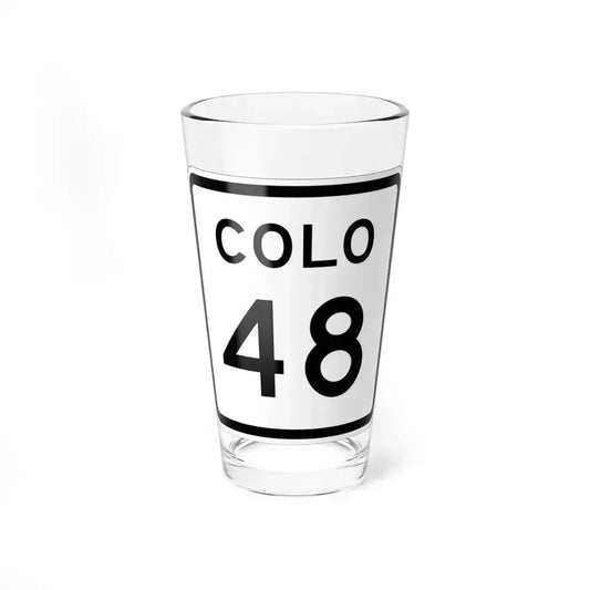Colorado 48 1952 (Colorado) (Road Sign) Pint Glss 16oz 16oz - Go Mug Yourself