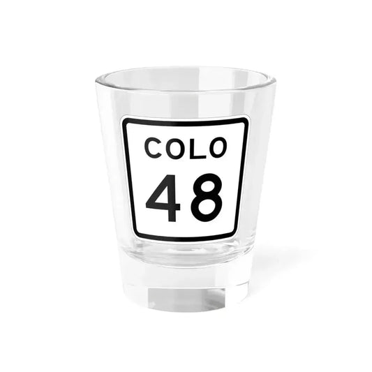 Colorado 48 1952 (Colorado) (Road Sign) Shot Glass 1.5oz 1.5oz - Go Mug Yourself