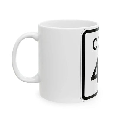 Colorado 48 1952 (Colorado) (Road Sign) White Coffee Mug - Go Mug Yourself