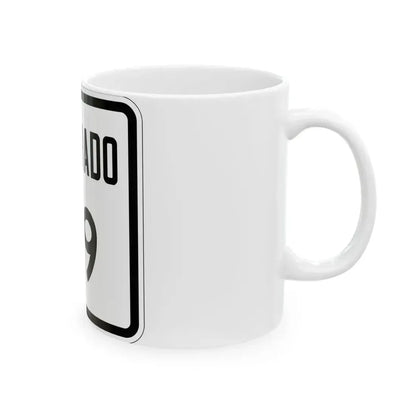 Colorado 49 1946 (Colorado) (Road Sign) White Coffee Mug - Go Mug Yourself
