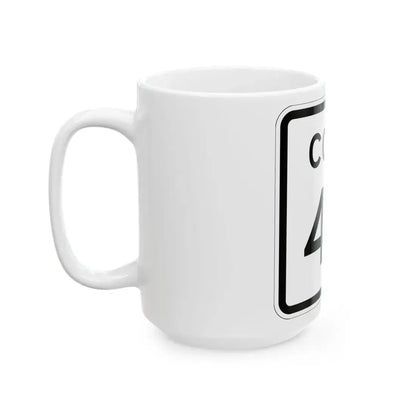 Colorado 49 1952 (Colorado) (Road Sign) White Coffee Mug - Go Mug Yourself