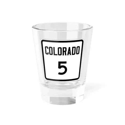 Colorado 5 1946 (Colorado) (Road Sign) Shot Glass 1.5oz 1.5oz - Go Mug Yourself