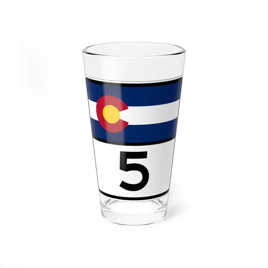 Colorado 5 (Colorado) (Road Sign) Pint Glass 16oz 16oz - Go Mug Yourself