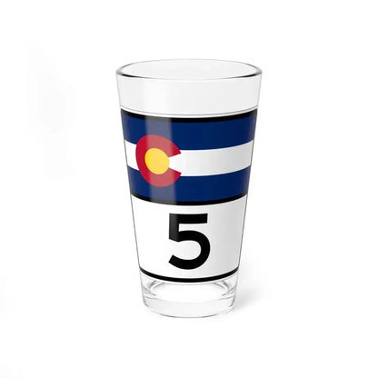 Colorado 5 (Colorado) (Road Sign) Pint Glass 16oz 16oz - Go Mug Yourself