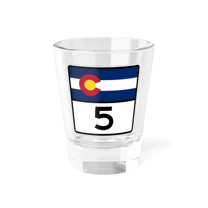 Colorado 5 (Colorado) (Road Sign) Shot Glass 1.5oz 1.5oz - Go Mug Yourself