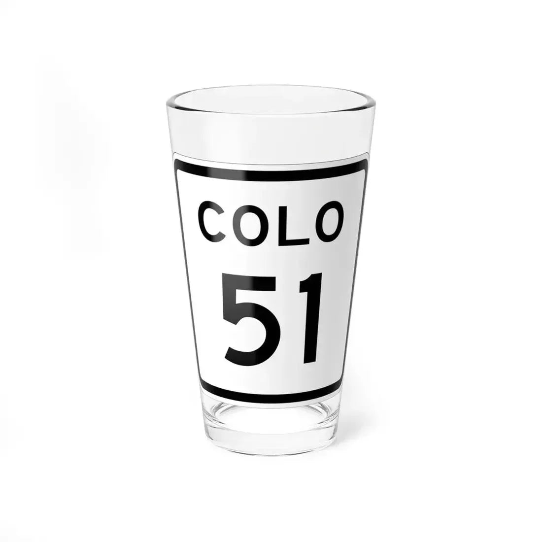 Colorado 51 1952 (Colorado) (Road Sign) Pint Glass 16oz 16oz - Go Mug Yourself