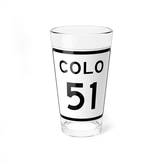 Colorado 51 1952 (Colorado) (Road Sign) Pint Glass 16oz 16oz - Go Mug Yourself