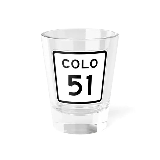 Colorado 51 1952 (Colorado) (Road Sign) Shot Glass 1.5oz 1.5oz - Go Mug Yourself