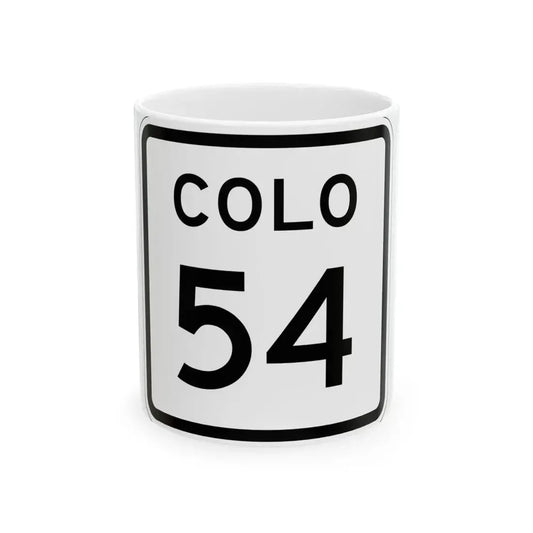 Colorado 54 1952 (Colorado) (Road Sign) White Coffee Mug 11oz - Go Mug Yourself