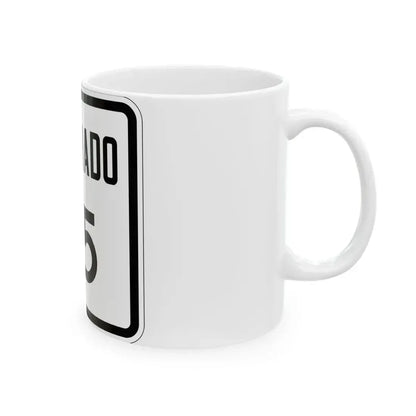 Colorado 55 1946 (Colorado) (Road Sign) White Coffee Mug - Go Mug Yourself
