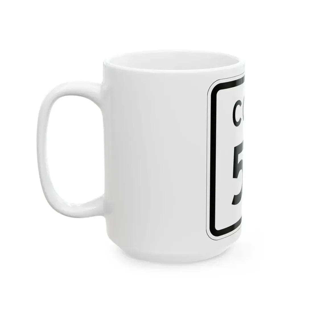 Colorado 55 1952 (Colorado) (Road Sign) White Coffee Mug - Go Mug Yourself