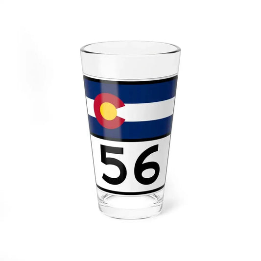 Colorado 56 (Colorado) (Road Sign) Pint Glass 16oz 16oz - Go Mug Yourself