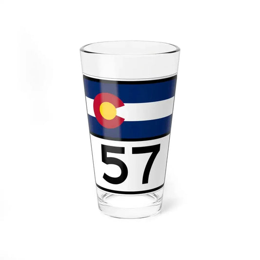 Colorado 57 (Colorado) (Road Sign) Pint Glass 16oz 16oz - Go Mug Yourself