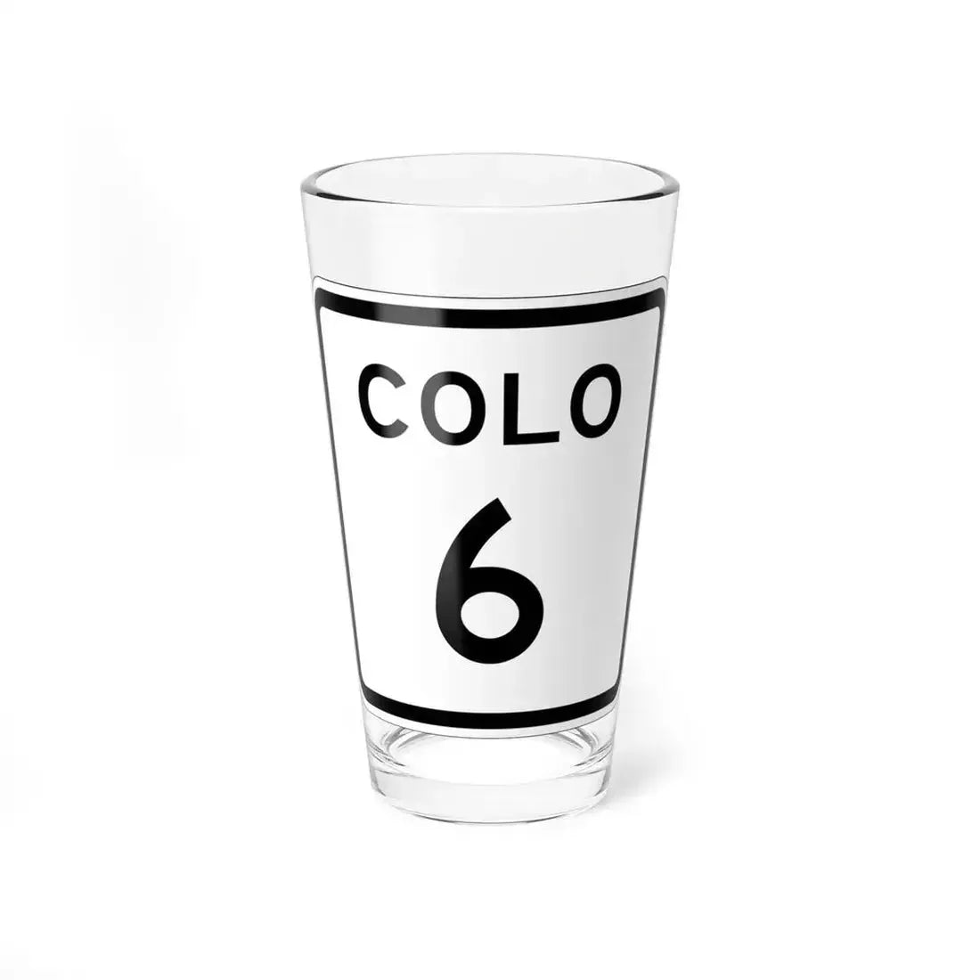 Colorado 6 1952 (Colorado) (Road Sign) Pint Glass 16oz 16oz - Go Mug Yourself