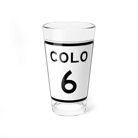 Colorado 6 1952 (Colorado) (Road Sign) Pint Glass 16oz 16oz - Go Mug Yourself