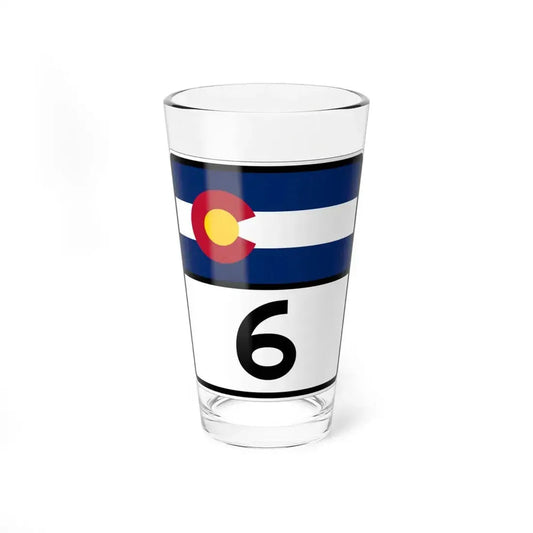 Colorado 6 (Colorado) (Road Sign) Pint Glass 16oz 16oz - Go Mug Yourself