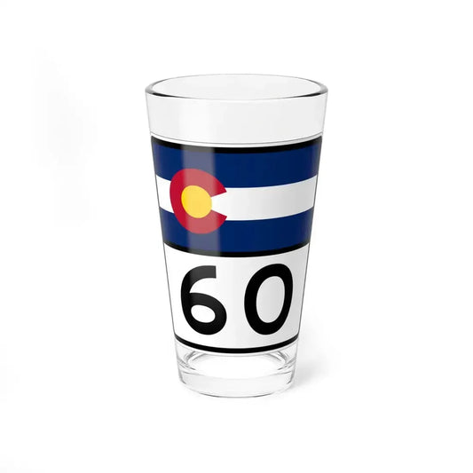 Colorado 60 (Colorado) (Road Sign) Pint Glass 16oz 16oz - Go Mug Yourself