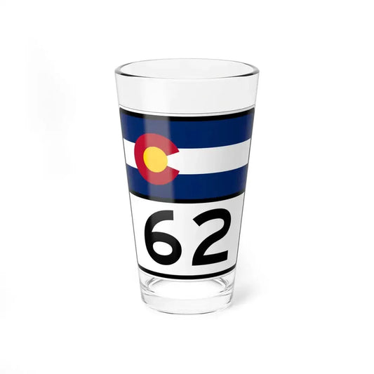 Colorado 62 (Colorado) (Road Sign) Pint Glass 16oz 16oz - Go Mug Yourself