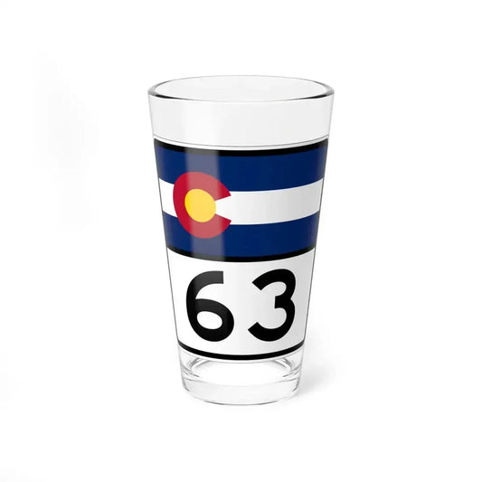 Colorado 63 (Colorado) (Road Sign) Pint Glass 16oz 16oz - Go Mug Yourself