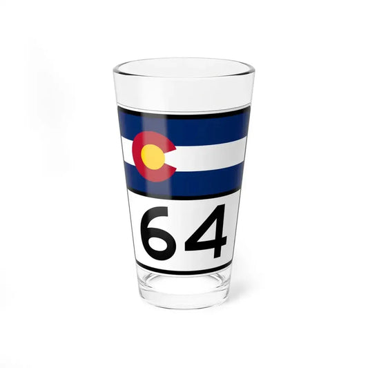 Colorado 64 (Colorado) (Road Sign) Pint Glass 16oz 16oz - Go Mug Yourself