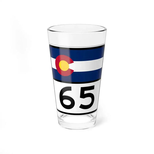 Colorado 65 (Colorado) (Road Sign) Pint Glass 16oz 16oz - Go Mug Yourself