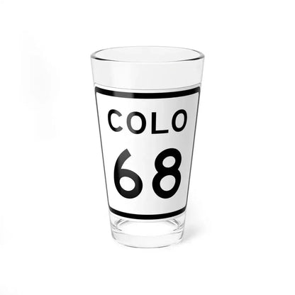 Colorado 68 1952 (Colorado) (Road Sign) Pint Glass 16oz 16oz - Go Mug Yourself