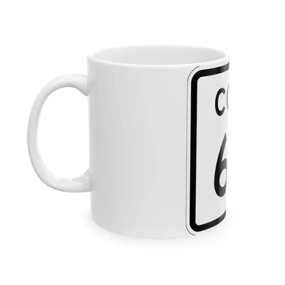 Colorado 68 1952 (Colorado) (Road Sign) White Coffee Mug - Go Mug Yourself