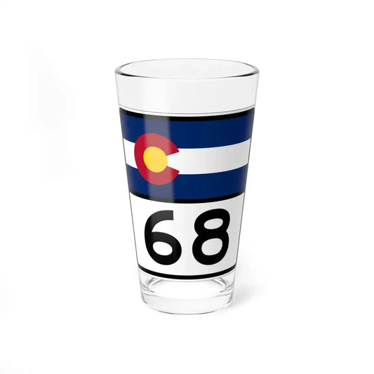 Colorado 68 (Colorado) (Road Sign) Pint Glass 16oz 16oz - Go Mug Yourself