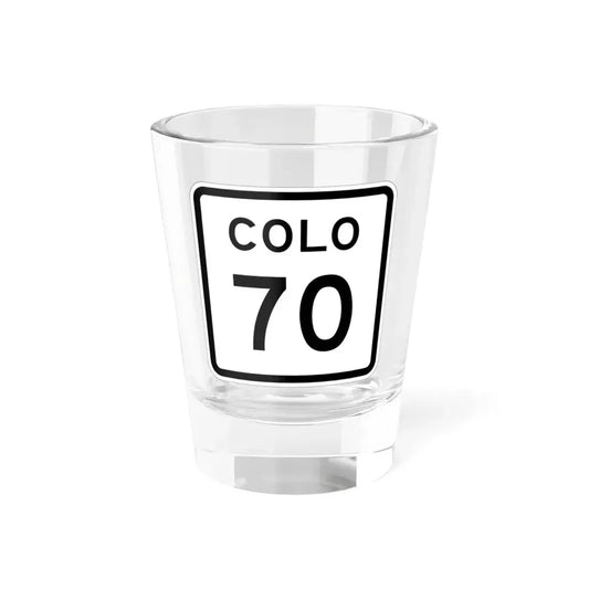 Colorado 70 1952 (Colorado) (Road Sign) Shot Glass 1.5oz 1.5oz - Go Mug Yourself