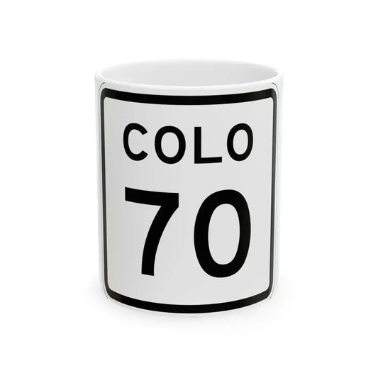 Colorado 70 1952 (Colorado) (Road Sign) White Coffee Mug 11oz - Go Mug Yourself