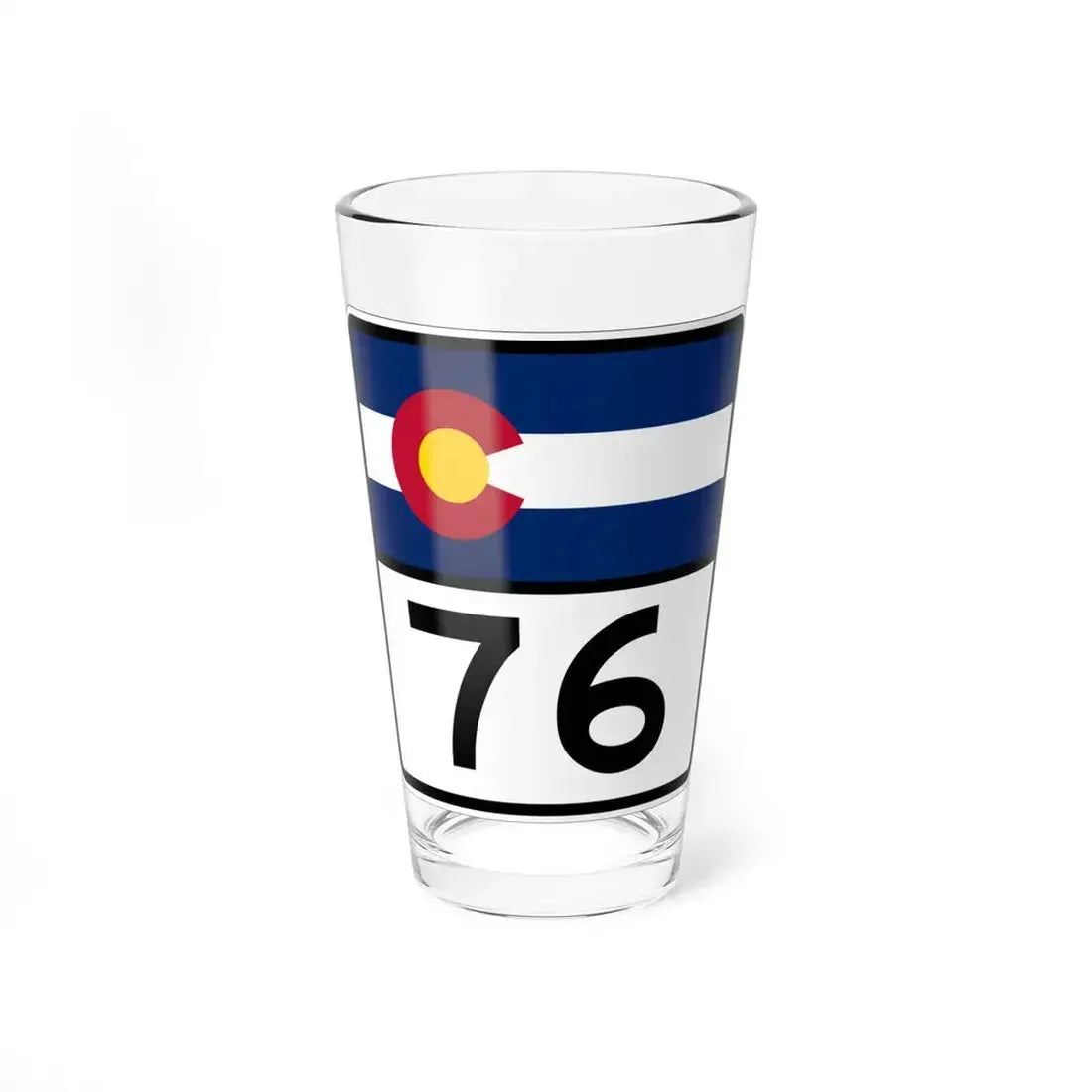 Colorado 76 (Colorado) (Road Sign) Pint Glass 16oz 16oz - Go Mug Yourself